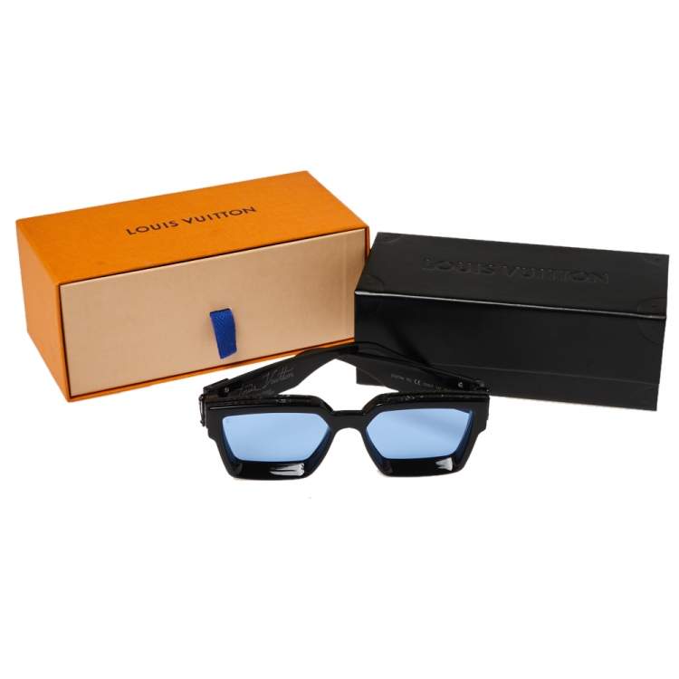 Pre Owned Louis Vuitton Black Tone/Blue Z1277W 1.1 Millionaires Sunglasses