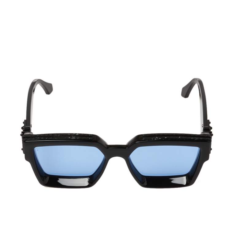 Pre Owned Louis Vuitton Black Tone/Blue Z1277W 1.1 Millionaires Sunglasses