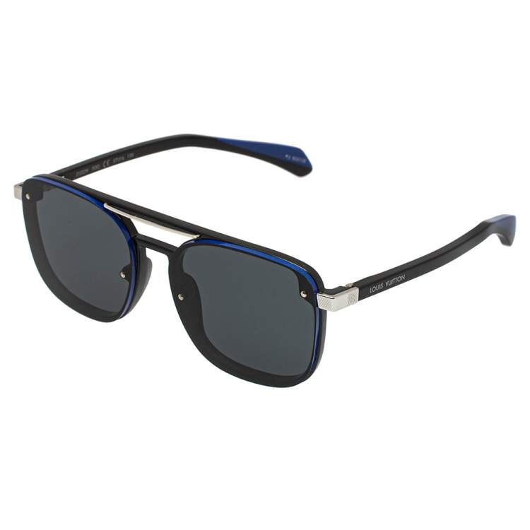مملوكة مسبقًا Louis Vuitton Blue & Black / Grey Z1022W LV Player Aviator Sunglasses