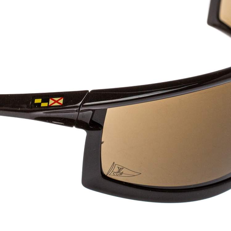 Pre Owned Louis Vuitton Brown LV Cup M80659 Shield Sport Sunglasses