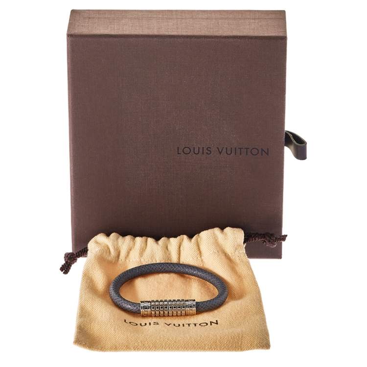 Pre Owned Louis Vuitton Glacier Taiga Leather Digit Bracelet
