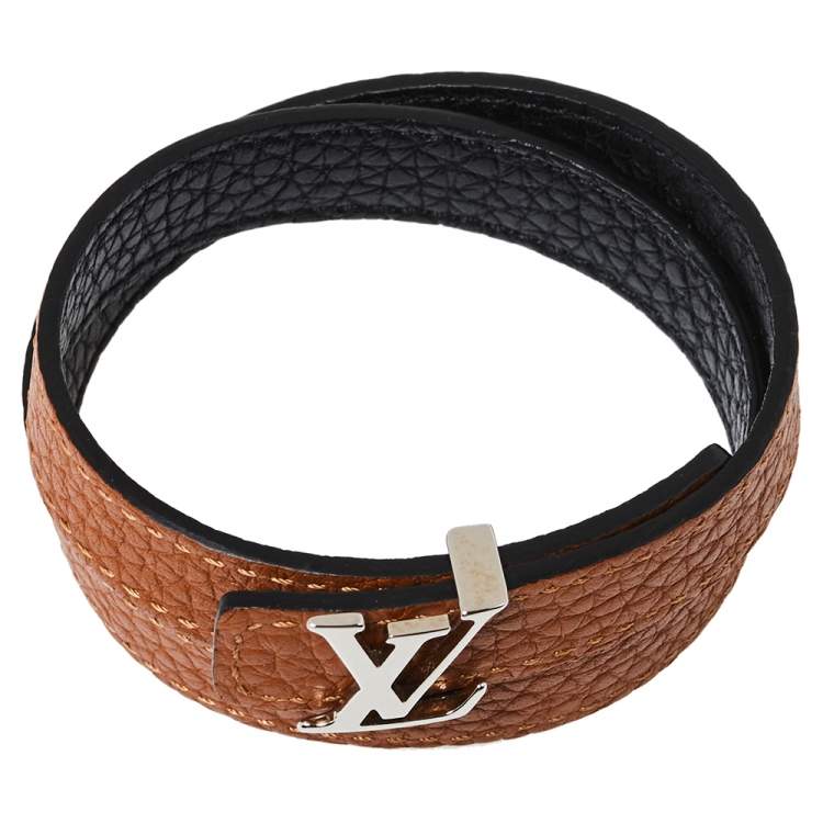 Pre Owned Louis Vuitton Bicolor LV Initials Taurillon Reversible Bracelet