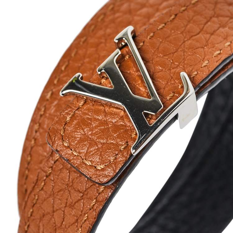 Pre Owned Louis Vuitton Bicolor LV Initials Taurillon Reversible Bracelet