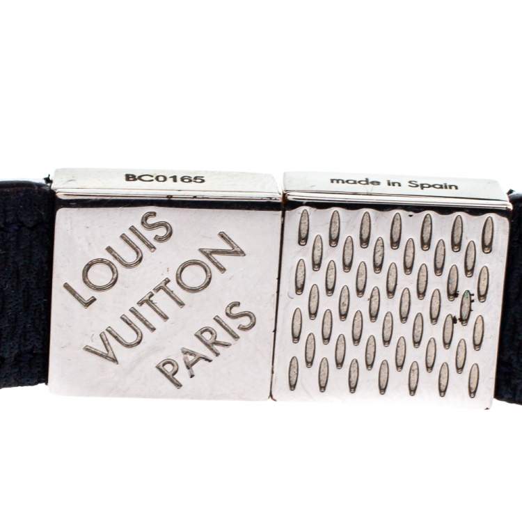 Pre Owned Louis Vuitton Black Damier Ebene Pull It Bracelet