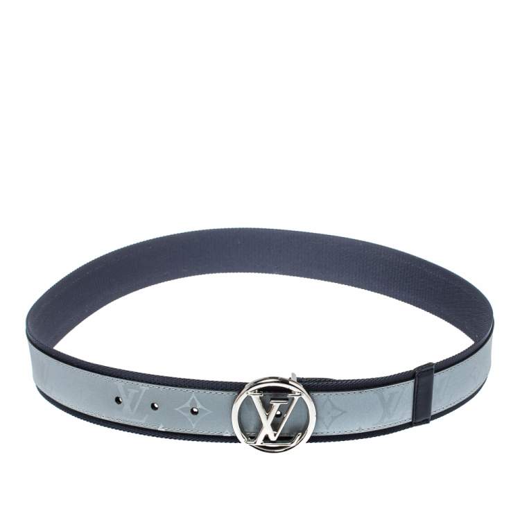 Lv circle cloth belt Louis Vuitton Black size 100 cm in Cloth