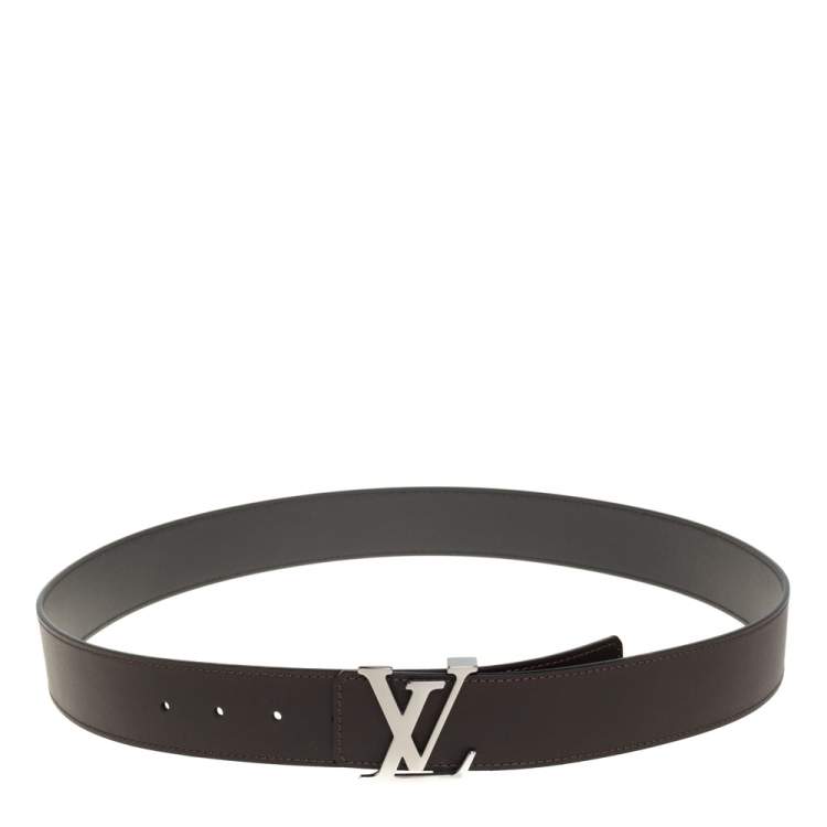 Louis Vuitton - Authenticated Initiales Belt - Leather Brown Plain for Men, Very Good Condition