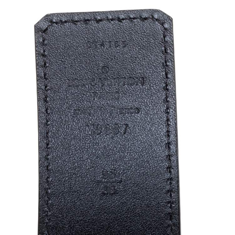 Pre Owned Louis Vuitton Dark Brown Leather Initiales Belt 95CM