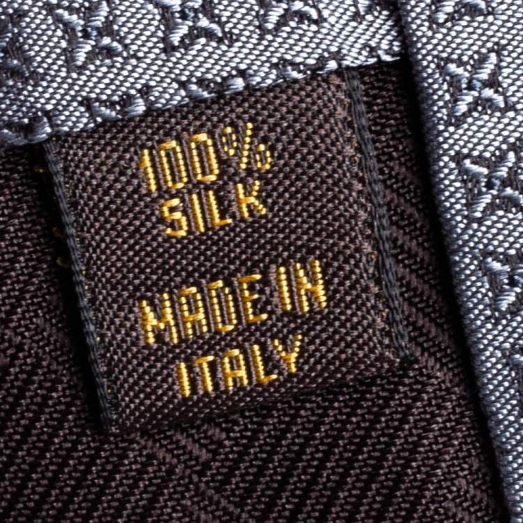 مملوكة مسبقًا Louis Vuitton Grey Monogram Silk Tie