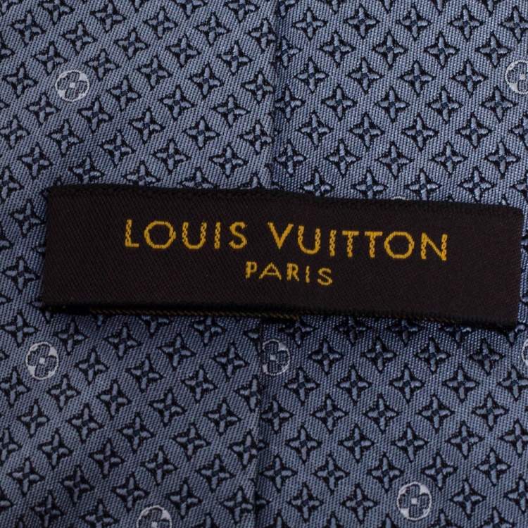 مملوكة مسبقًا Louis Vuitton Grey Monogram Silk Tie