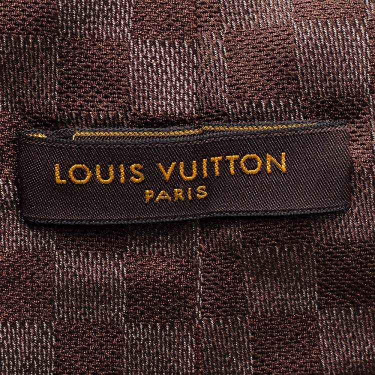 مملوكة مسبقًا Louis Vuitton Brown Damier Ebene Silk Classic Tie