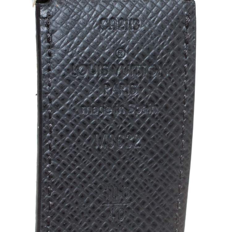 Pre Owned Louis Vuitton Damier Graphite Canvas Reversible Inventeur Belt 100CM