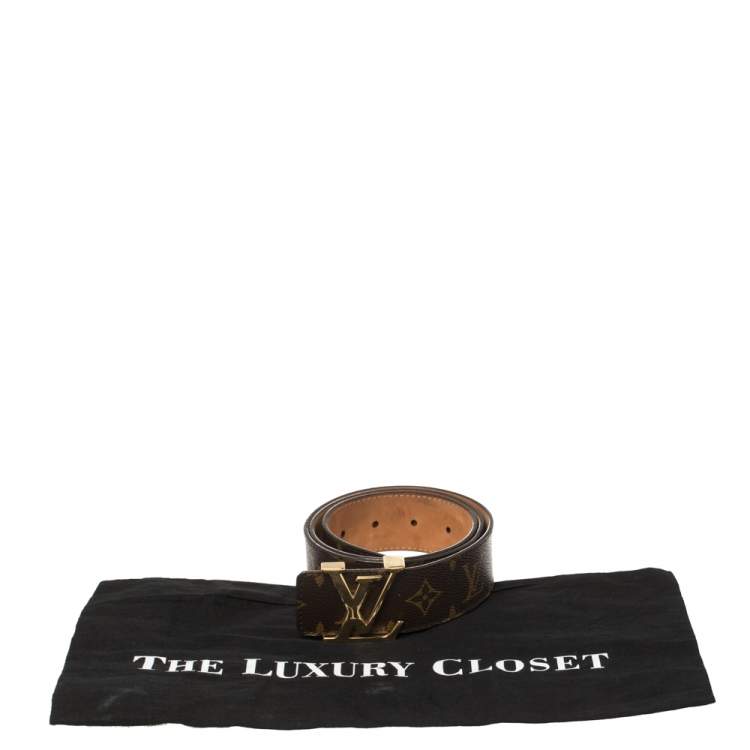 Pre Owned Louis Vuitton Monogram Canvas Initiales Belt 85CM