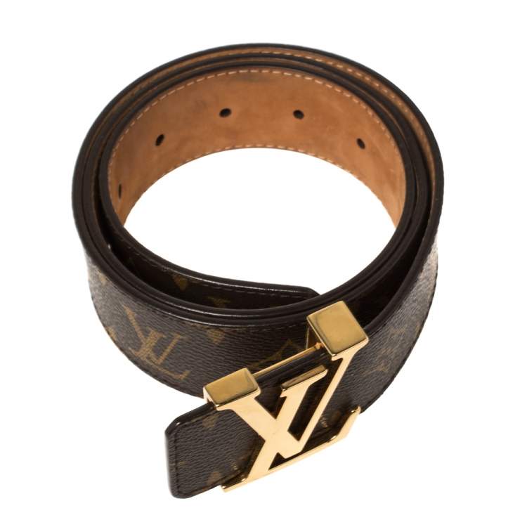 Pre Owned Louis Vuitton Monogram Canvas Initiales Belt 85CM