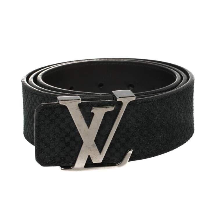 Louis Black Mini Damier Suede Belt 90CM Louis Vuitton | TLC