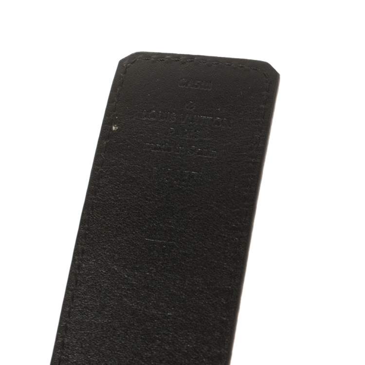مملوكة مسبقًا Louis Vuitton Black/Brown Leather Reversible Initiales Belt Size 100CM
