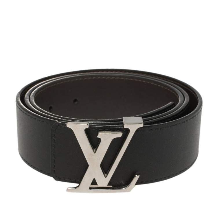 Louis Vuitton Black/Brown Leather Reversible Initiales Belt - The Lux Portal