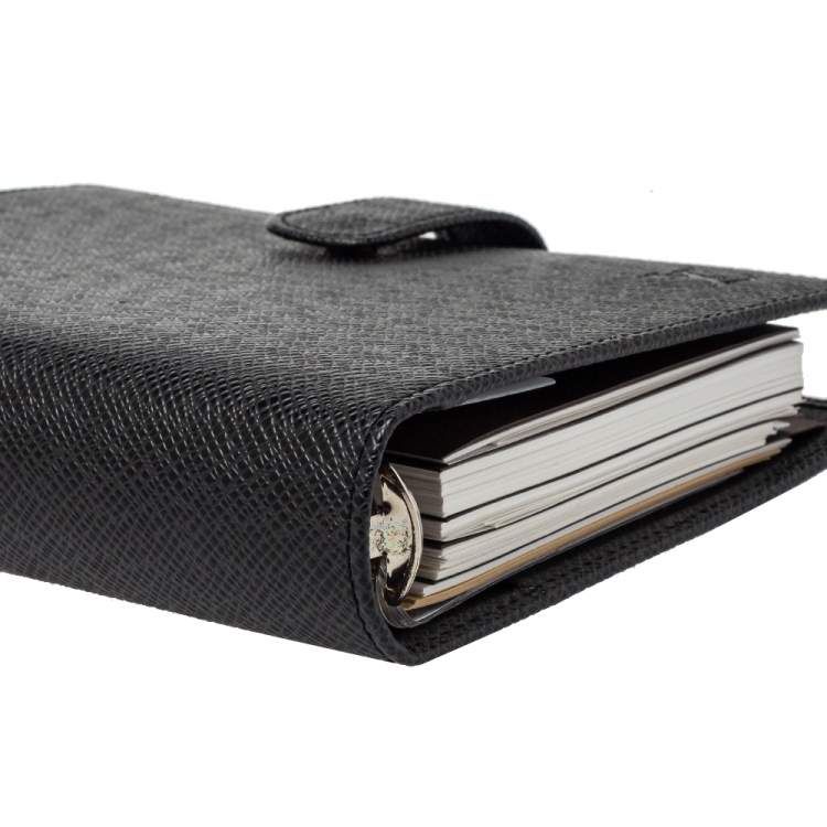 Pre Owned Louis Vuitton Taiga Leather Medium Ring Agenda Cover
