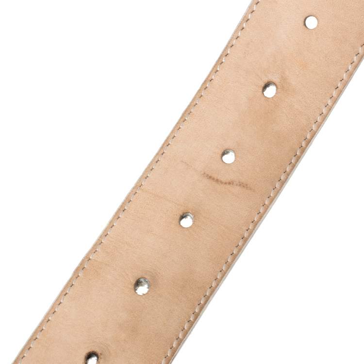 Pre Owned Louis Vuitton Damier Azur Canvas LV Initiales Belt 100CM