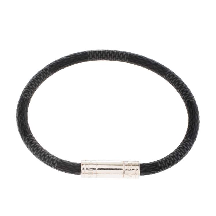 Pre Owned Louis Vuitton Graphite Damier Canvas Keep It Bracelet