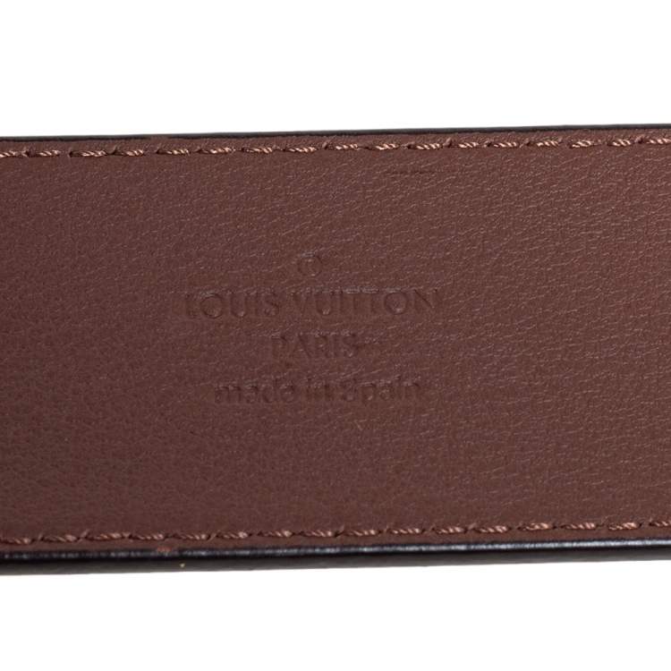 مملوكة مسبقًا Louis Vuitton Brown Leather LV Initiales Belt 95 CM