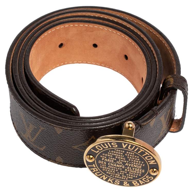 Pre Owned Louis Vuitton Monogram Canvas Trunks & Bags Belt 100 CM