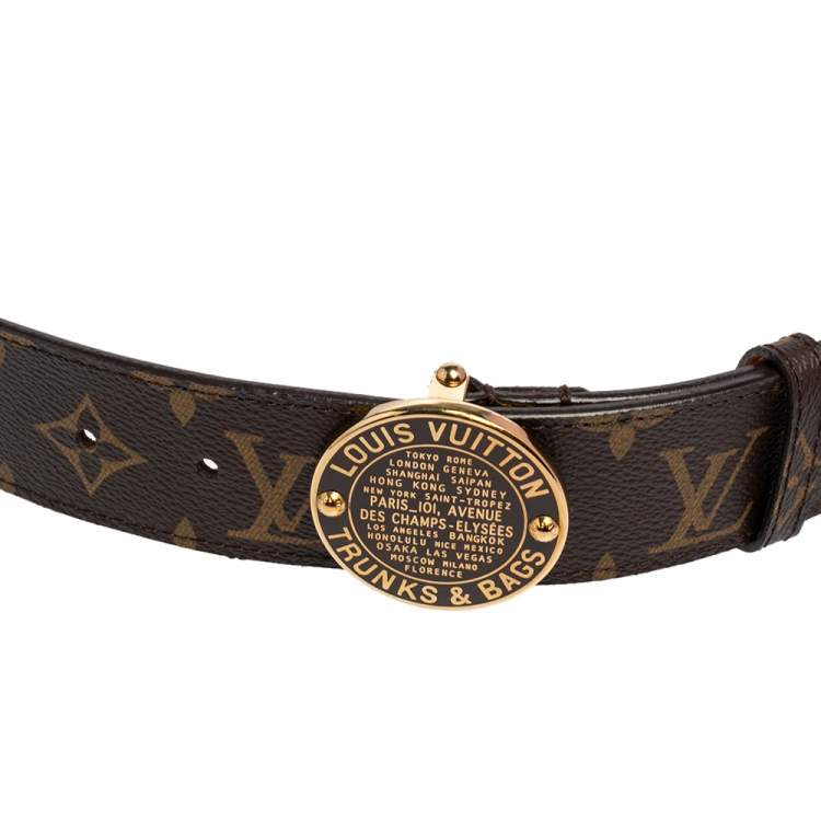 Pre Owned Louis Vuitton Monogram Canvas Trunks & Bags Belt 100 CM