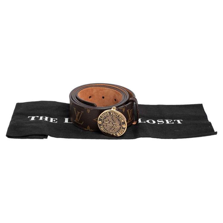 Pre Owned Louis Vuitton Monogram Canvas Trunks & Bags Belt 100 CM