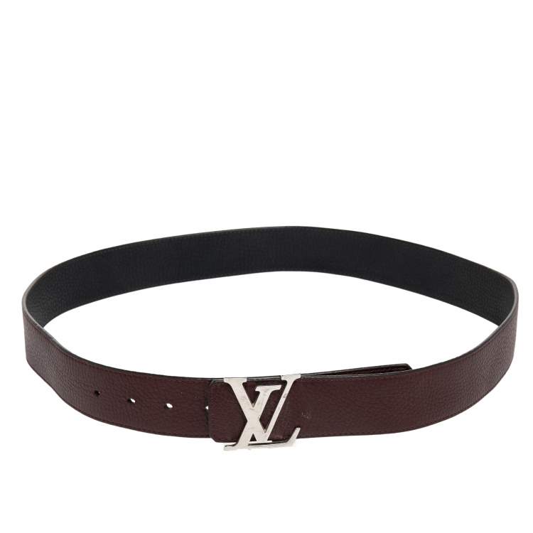Louis Vuitton LV initials 40mm Reversible Belt Silver Leather. Size 95 cm