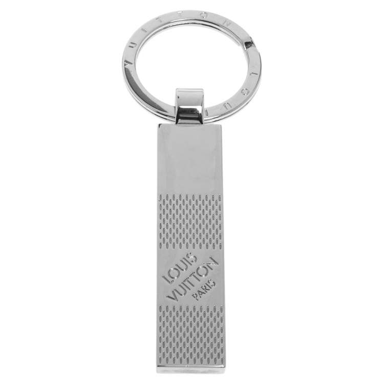 Pre Owned Louis Vuitton Silver Tone Damier Key Ring