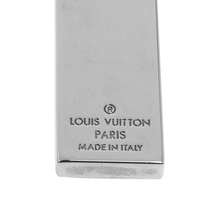 Pre Owned Louis Vuitton Silver Tone Damier Key Ring
