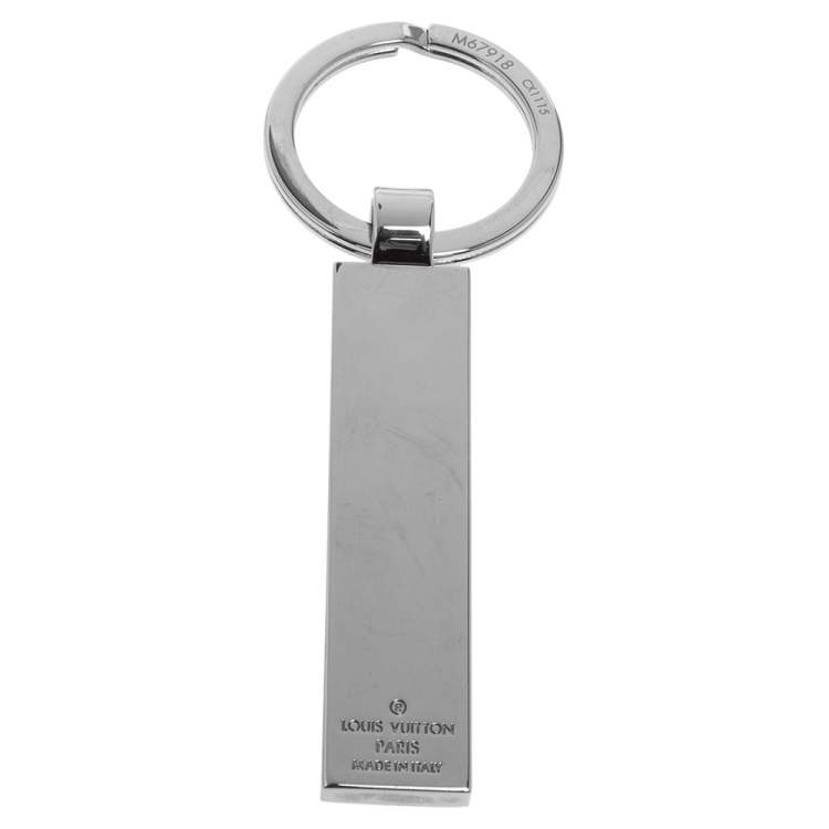 Pre Owned Louis Vuitton Silver Tone Damier Key Ring