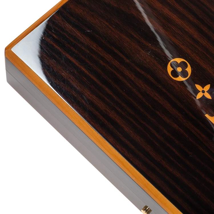 Pre Owned Louis Vuitton Brown Mahogany Wood Travel Cigar Case