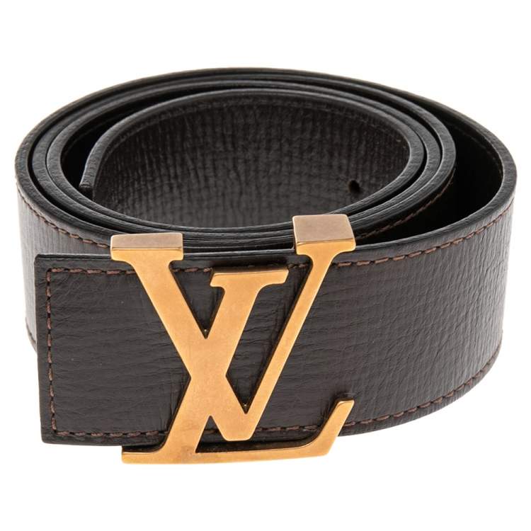 Louis Vuitton Black/Brown Taurillion Leather LV Initiales