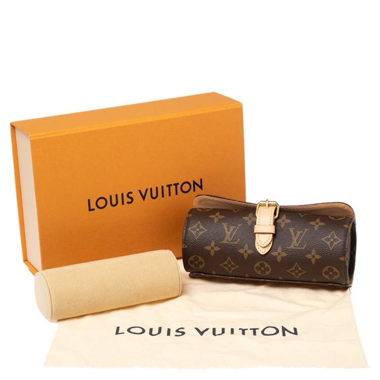 Pre Owned Louis Vuitton Monogram Canvas 3 Watch Case