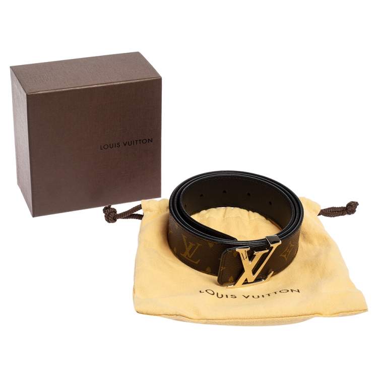 Pre Owned Louis Vuitton Monogram Canvas LV Initiales Belt 90 CM