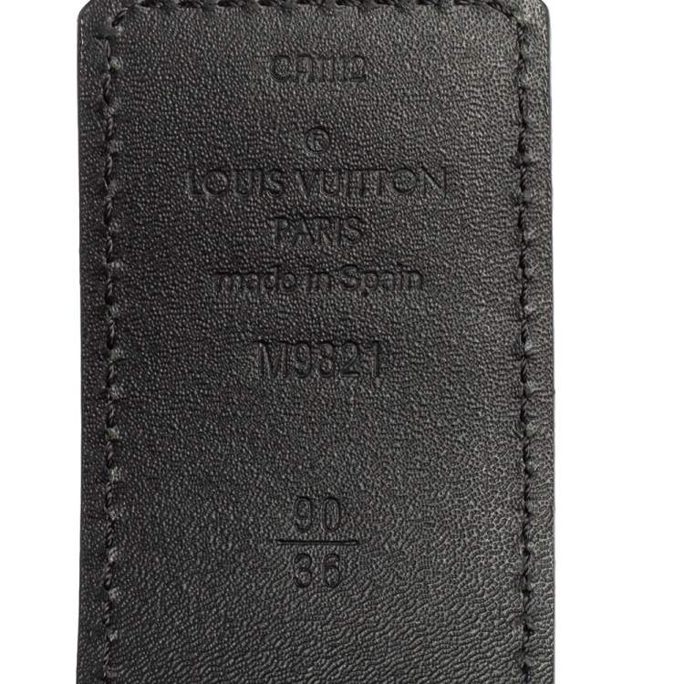 Pre Owned Louis Vuitton Monogram Canvas LV Initiales Belt 90 CM