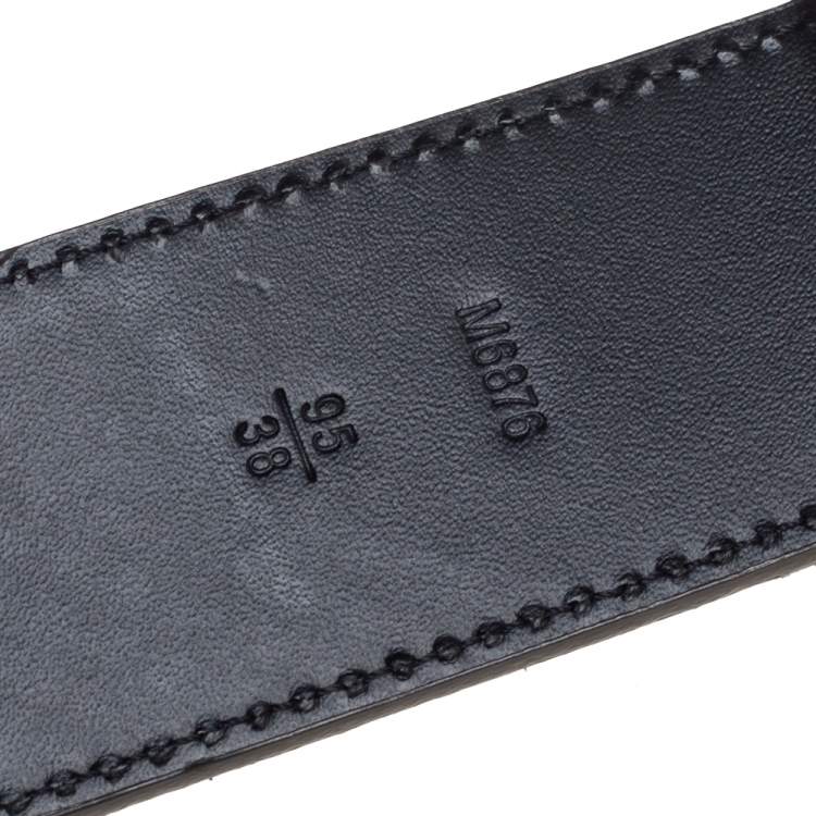 مملوكة مسبقًا Louis Vuitton Brown Mini Damier Suede LV Initiales Belt 95CM