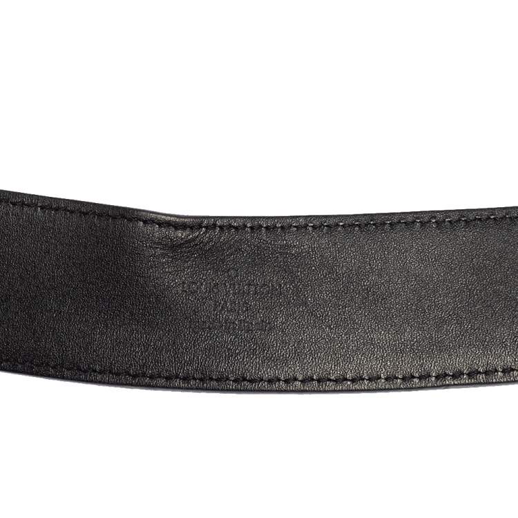 Pre Owned Louis Vuitton Damier Graphite Canvas LV Initiales Belt 95CM