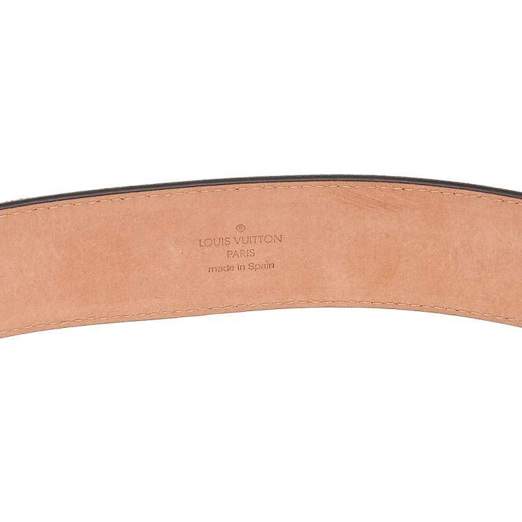 Pre Owned Louis Vuitton Monogram Canvas Trunks and Bags Round Buckle Belt 90 CM