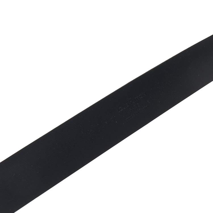 Pre Owned Louis Vuitton Black Leather Neogram Belt 75 CM