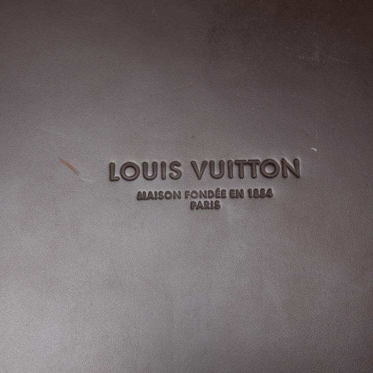 Pre Owned Louis Vuitton Brown Leather Watch and Jewelry Boite Montre Case