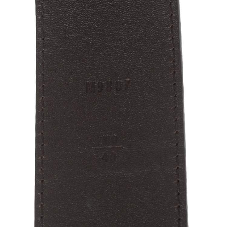Pre Owned Louis Vuitton Damier Ebene Canvas LV Initiales Belt 100CM
