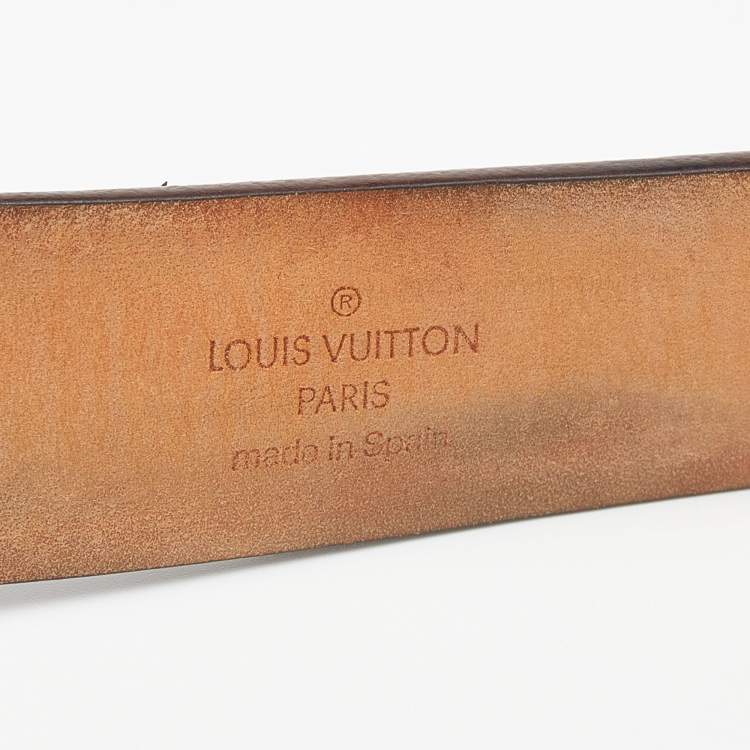 Pre Owned Louis Vuitton Monogram Canvas Buckle Belt 90CM