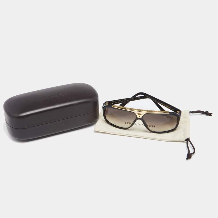 Pre Owned Louis Vuitton Black Gold/ Black Gradient Evidence Z0350E Wayfarer Sunglasses