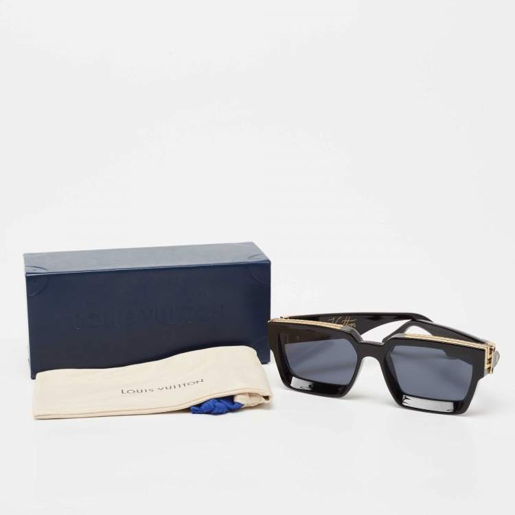 Pre Owned Louis Vuitton Black Z1165W 1.1 Millionaires Square Sunglasses