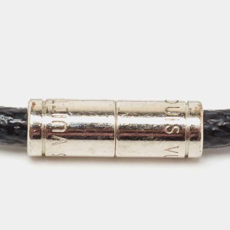 Pre Owned Louis Vuitton Damier Graphite Canvas Keep It Bracelet