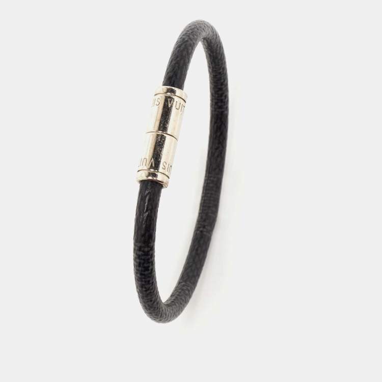 Pre Owned Louis Vuitton Damier Graphite Canvas Keep It Bracelet