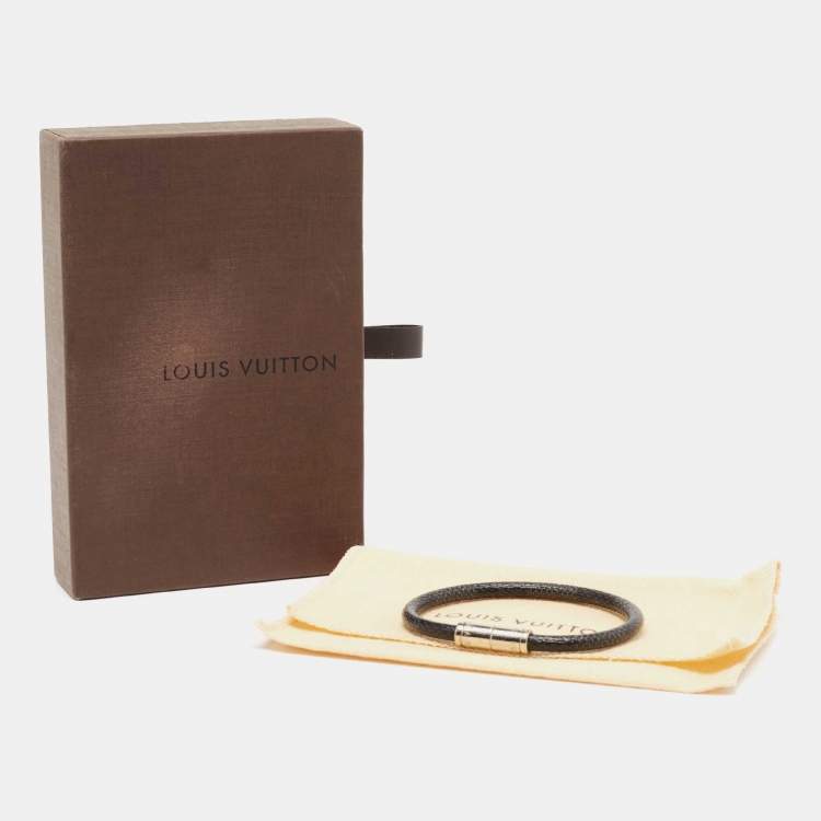 Pre Owned Louis Vuitton Damier Graphite Canvas Keep It Bracelet