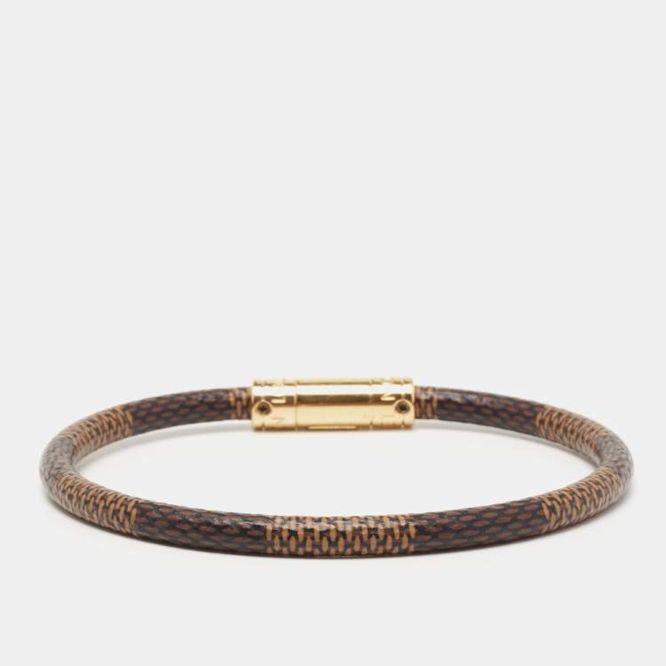Pre Owned Louis Vuitton Brown Damier Canvas Keep It Bracelet