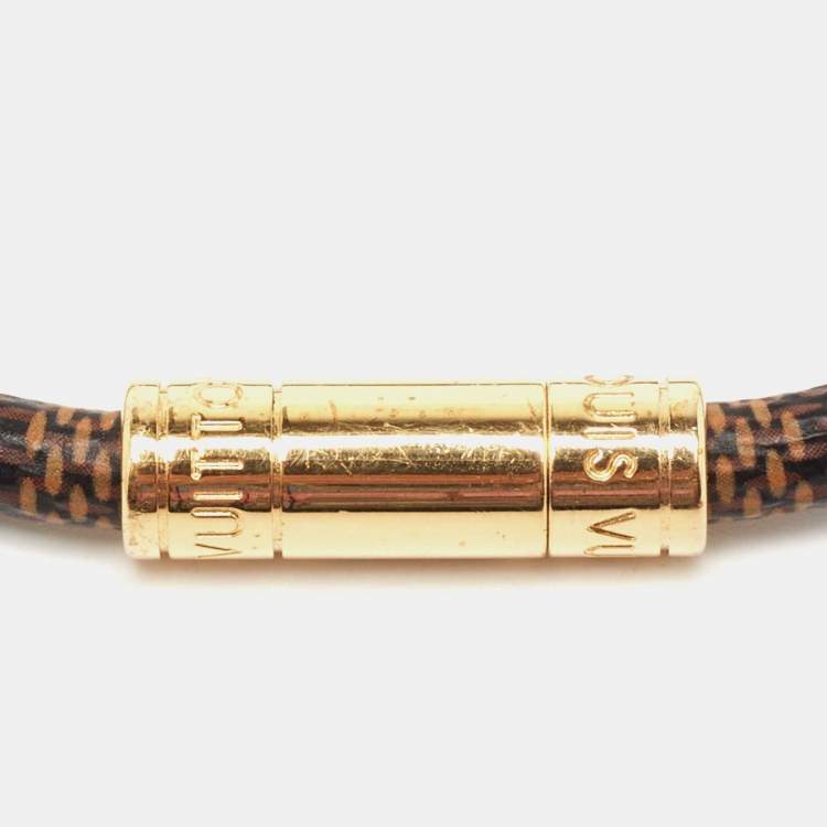 Pre Owned Louis Vuitton Brown Damier Canvas Keep It Bracelet
